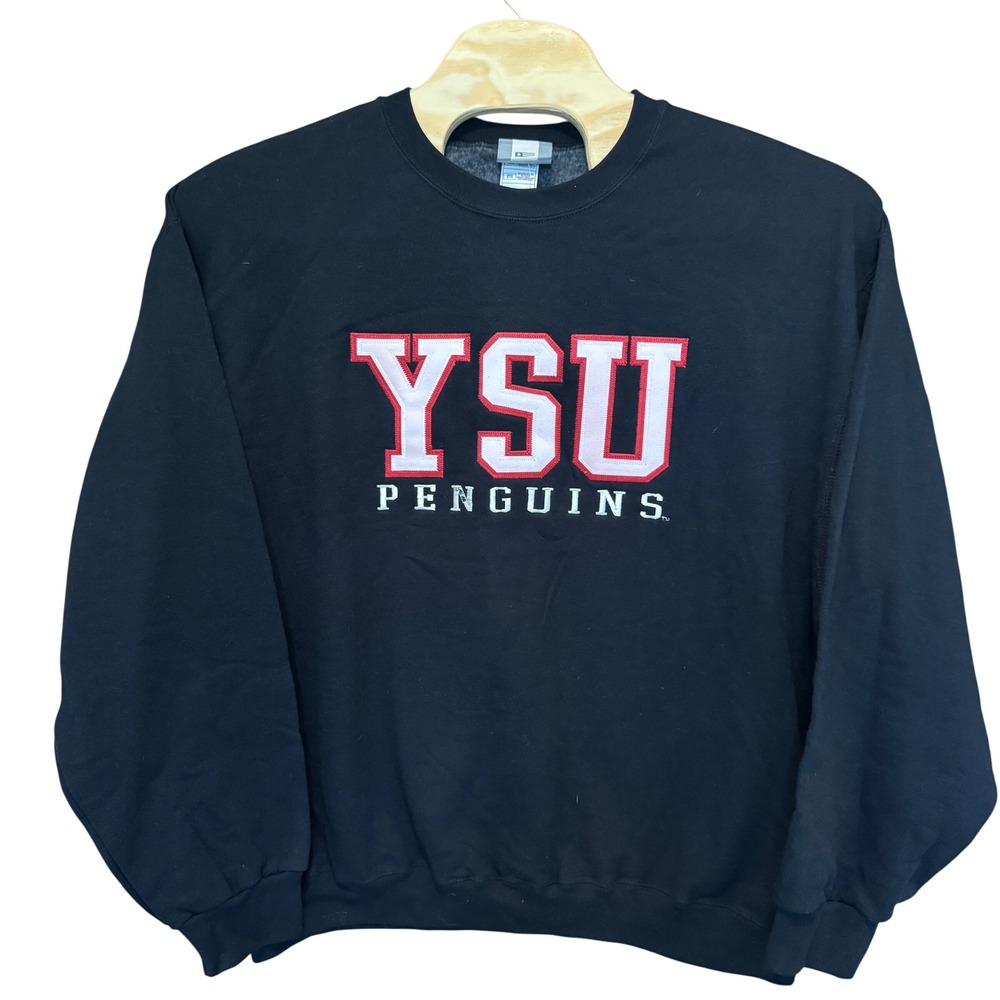 Vintage YSU Penguins Crewneck Sweatshirt 2XL‎ NWT Collegiate Fleece Youngstown